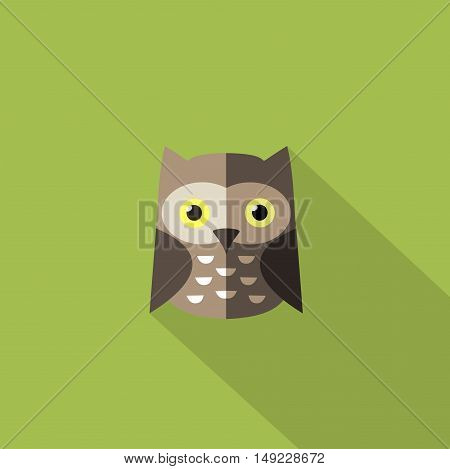 Flat owl icon concept education and web-icon
