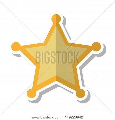 sherif star emblem icon vector illustration design
