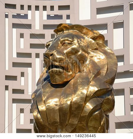 LAS VEGAS - DEC 25, 2015: MGM Grand Las Vegas on Las Vegas Strip in Las Vegas, Nevada, USA. The hotel is the largest single hotel in the United States owned by MGM Resorts International.
