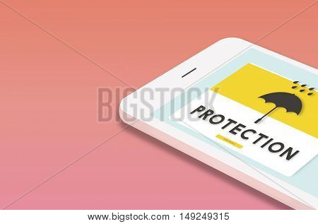 Umbrella Rain Protection Graphic Concept