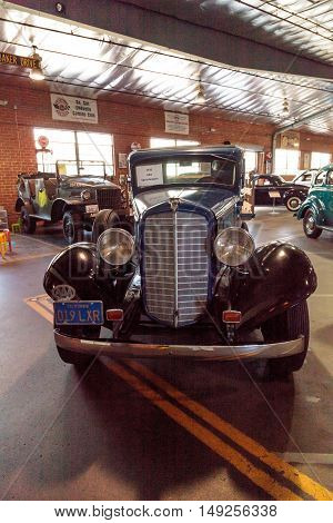 El Segundo, CA, USA - September 26, 2016: 1933 REO Speedwagon displayed at the Automobile Driving Museum in El Segundo, California, United States. Editorial use only.