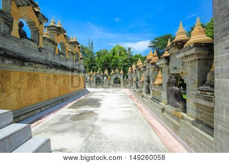 Phakung temple and sky, Roi-ed Province, in Thailand