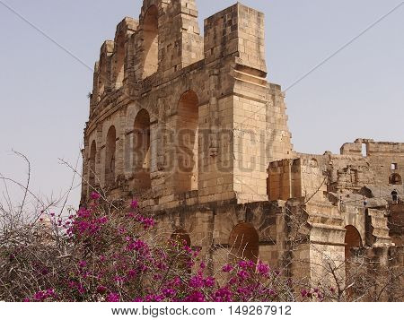 Mark Anthony Gordian's amphitheater in El Djem in Tunisia