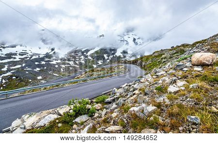 Landscape of the Geiranger valley near Dalsnibba mountain - Norway