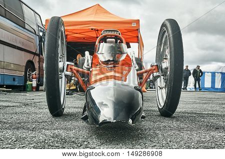Norway Drag Racing, Tuned Race Car View From The Bottom