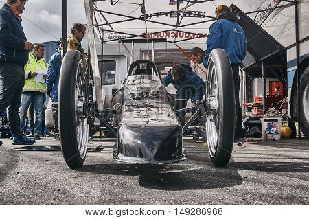Norway Drag Racing, Black Race Car Front View