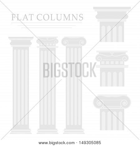 Roman column. Illustration on white background for design