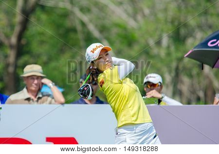 CHONBURI - FEBRUARY 28 : Chella Choi of South Korea in Honda LPGA Thailand 2016 at Siam Country Club Pattaya Old Course on February 28 2016 in Chonburi Thailand.