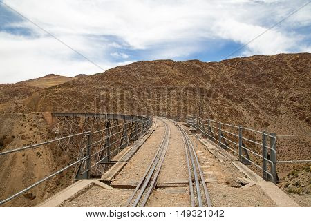 Polvorilla viaduct in the Northwest of Argentina