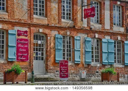 Saint Wandrille Rancon France - june 22 2016 : the village centre
