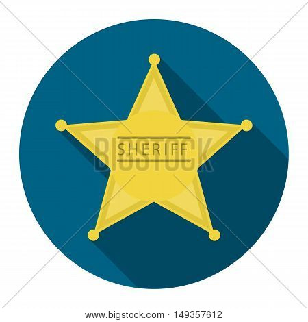 Sheriff icon cartoon. Singe western icon from the wild west collection.
