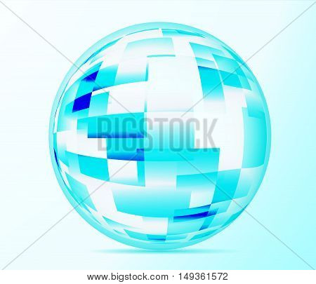 Global network vector.Technology koncept. Social media illustration.Design elements concept. Earth symbol of worldwide internet.