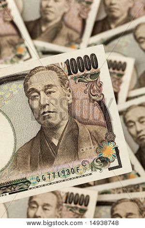Japanese yen notes. Money from Japan