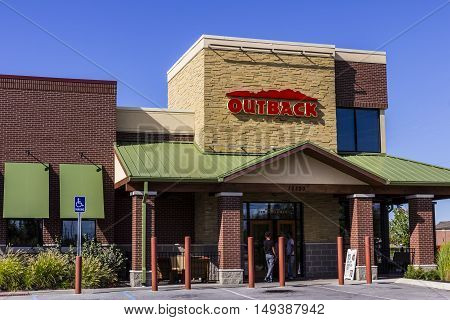 Indianapolis - Circa September 2016: Outback Steakhouse Restaurant Location. Outback offers an Australian themed experience I