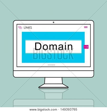 HTTP WWW Website Links Search Box Graphic Concept