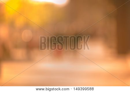 City commuters at sunset. Blurred background image for business, modile apps, and other uses.