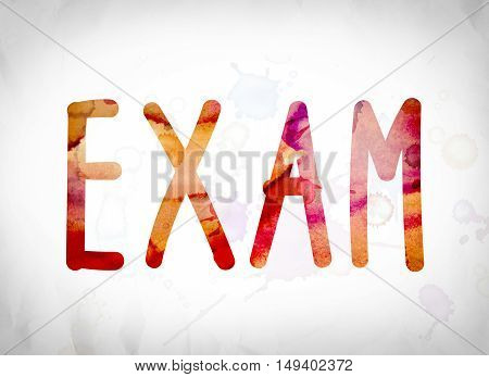 Exam Concept Watercolor Word Art