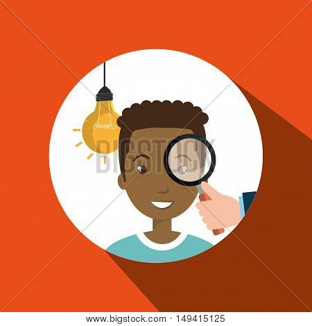 man search idea think vcector illustration eps 10