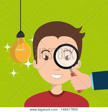 man search idea think vcector illustration eps 10