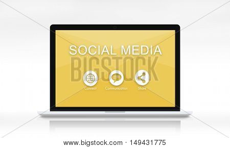 Global Networking Share Social Media Graphic Concept