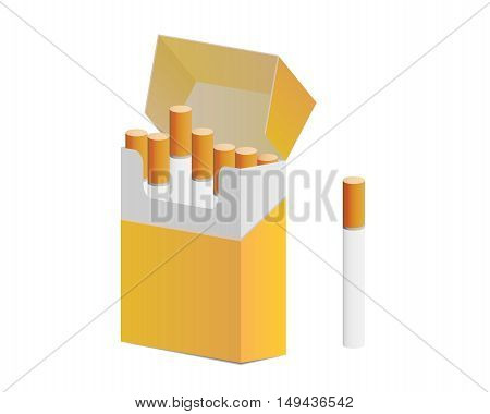 Pack Cigarettes One Vector & Photo (Free Trial) Bigstock