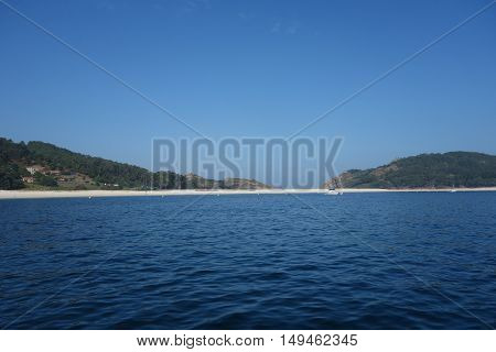 Image of Cies Islands in Vigo, spain