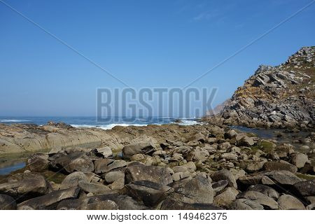Image of Cies Islands in Vigo city in Spain