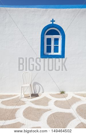 Fragment of church wall in Kos island, Greece