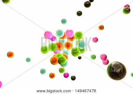 3d illustration of gamballs isolated on white background