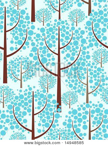 Forêt de l'hiver. Arrière-plan transparent. Illustration vectorielle.