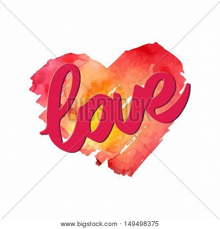 Unique Lettering Poster With Aletter Love. Vector Art For Save The Date Card, Wedding Invitation Or