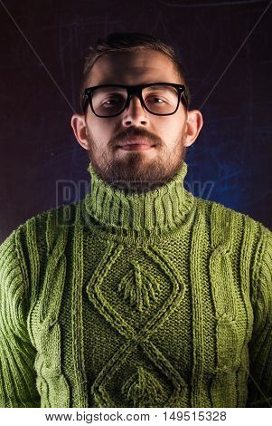 Portrait Of A Bearded Man With Glasses,