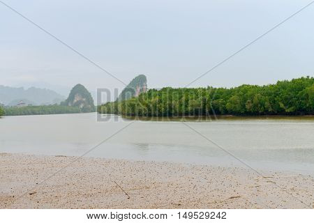 Landmark Khao Kanab Nam Cliff In Krabi Town