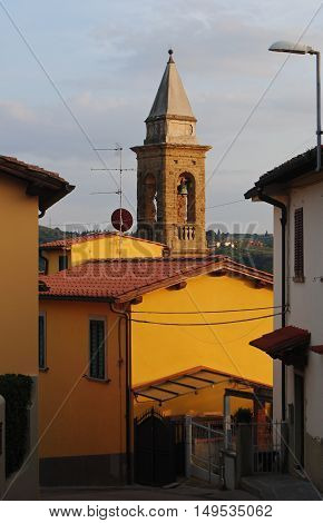 Church in Poggio alla Malva in Tuscany, Italy.
