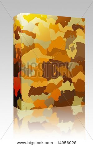 Software pakke boks Camouflage mønster ørken efterårsfarver designe grafiske tapet tekstur
