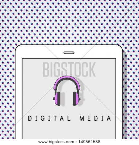 Headphone Audio Music Listen Graphic Concept
