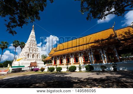 Square shaped pagoda of Wat Chedi Liam in Chiang Mai. Thailand