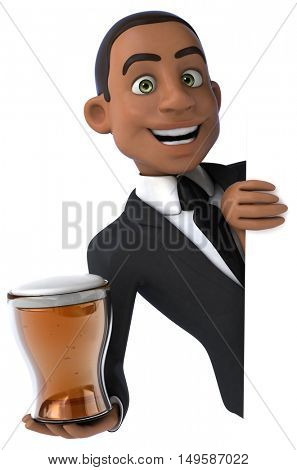 Fun businessman - 3D Illustration