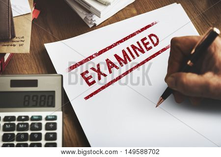 Examined Authorised Certified Verified Approve Concept