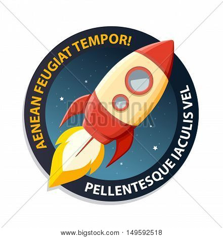Start up icon. Startup business rocket sign. Circle flat button. Modern UI website navigation. Vector