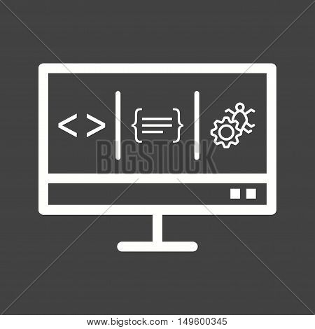 Dashboard, mainpage, desktop icon vector image. Can also be used for software development. Suitable for mobile apps, web apps and print media.
