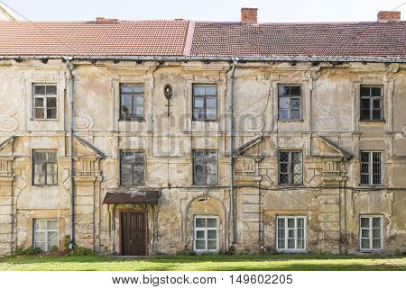 Old abandoned house in Vilnius oldtown, Lithuania