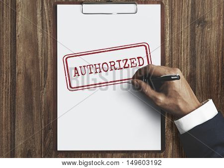 Authorized Allowance Permission Permit Approve Concept