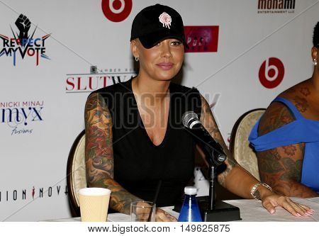 Amber Rose at the SlutWalk Festival Press Conference held at the Four Seasons Hotel in Beverly Hills, USA on September 29, 2016.