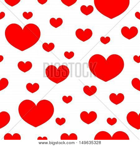 Seamless pattern heart on a white background. Vector illustration