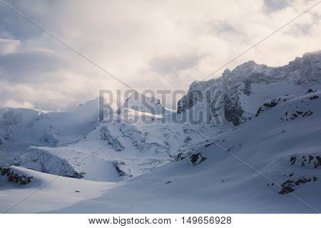 Amazing View On Zermatt - Famous Ski Resort In Swiss Alps, With Aerial View On Zermatt Valley, Switz