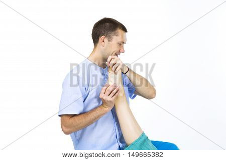 Massage parlor. Various techniques of Thai massage