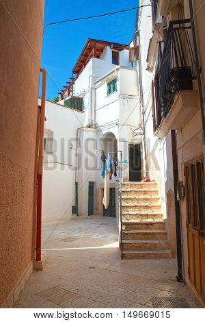 Perspective of an alleyway of Rutigliano. Puglia. Italy.