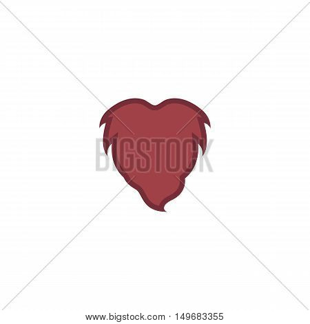 Beard Icon Vector. Flat simple color pictogram