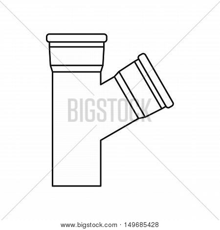 Water pipes icon in outline style isolated on white background vector illustration